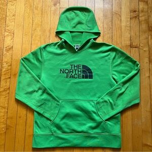 The North Face Pullover Hoodie Men's Size M Neon Green Long Sleeve Logo